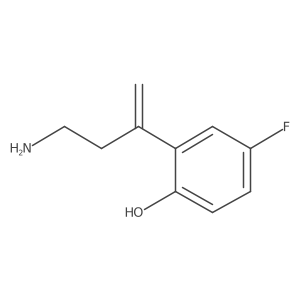 2-(4-Aminobut-1-en-2-yl)-4-fluorophenol结构式