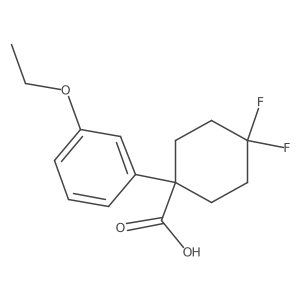 1-(3-Ethoxyphenyl)-4,4-difluorocyclohexane-1-carboxylic acid Structure