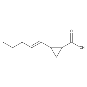 2-(Pent-1-en-1-yl)cyclopropane-1-carboxylic acid结构式