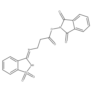 1,3-dioxo-2,3-dihydro-1H-isoindol-2-yl 3-[(1,1-dioxo-1lambda6,2-benzothiazol-3-yl)amino]propanoate Structure