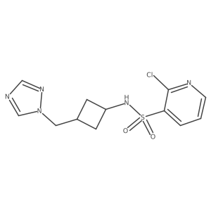 2-Chloro-N-[3-(1,2,4-triazol-1-ylmethyl)cyclobutyl]pyridine-3-sulfonamide Structure