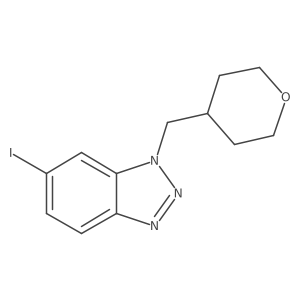 6-iodo-1-[(oxan-4-yl)methyl]-1H-1,2,3-benzotriazole Structure