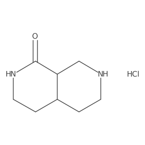 (4As,8aR)-3,4,4a,5,6,7,8,8a-octahydro-2H-2,7-naphthyridin-1-one;hydrochloride结构式