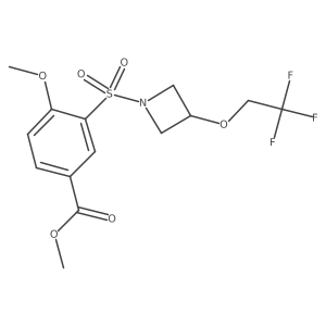 Methyl 4-methoxy-3-{[3-(2,2,2-trifluoroethoxy)azetidin-1-yl]sulfonyl}benzoate Structure