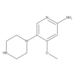 4-Methoxy-5-(piperazin-1-yl)pyridin-2-amine结构式
