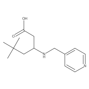 5,5-Dimethyl-3-{[(pyridin-4-yl)methyl]amino}hexanoic acid Structure