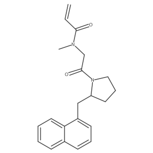 N-methyl-N-(2-{2-[(naphthalen-1-yl)methyl]pyrrolidin-1-yl}-2-oxoethyl)prop-2-enamide结构式