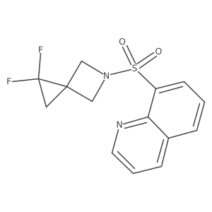 8-({1,1-Difluoro-5-azaspiro[2.3]hexan-5-yl}sulfonyl)quinoline结构式