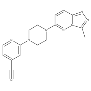 2-(4-{3-Methyl-[1,2,4]triazolo[4,3-b]pyridazin-6-yl}piperazin-1-yl)pyridine-4-carbonitrile结构式