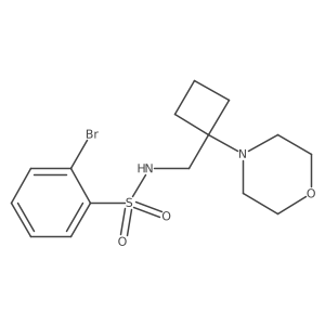 2-bromo-N-{[1-(morpholin-4-yl)cyclobutyl]methyl}benzene-1-sulfonamide结构式