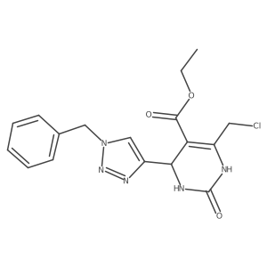 ethyl 4-(1-benzyl-1H-1,2,3-triazol-4-yl)-6-(chloromethyl)-2-oxo-1,2,3,4-tetrahydropyrimidine-5-carboxylate结构式