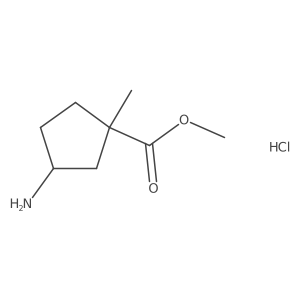 Methyl (1S,3S)-3-amino-1-methylcyclopentane-1-carboxylate hydrochloride Structure