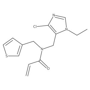 N-[(5-Chloro-3-ethylimidazol-4-yl)methyl]-N-(thiophen-3-ylmethyl)prop-2-enamide结构式