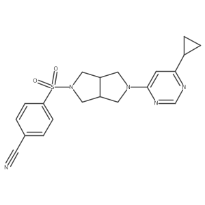 4-{[5-(6-Cyclopropylpyrimidin-4-yl)-octahydropyrrolo[3,4-c]pyrrol-2-yl]sulfonyl}benzonitrile结构式