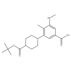 3-{4-[(Tert-butoxy)carbonyl]piperazin-1-yl}-4-methyl-5-(methylamino)benzoic acid Structure