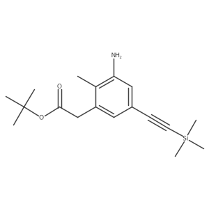 Tert-butyl 2-{3-amino-2-methyl-5-[2-(trimethylsilyl)ethynyl]phenyl}acetate结构式