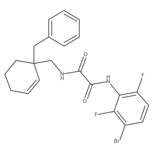 N-[(1-Benzylcyclohex-2-en-1-yl)methyl]-N'-(3-bromo-2,6-difluorophenyl)oxamide结构式