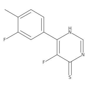 5-Fluoro-6-(3-fluoro-4-methylphenyl)-3,4-dihydropyrimidine-4-thione Structure