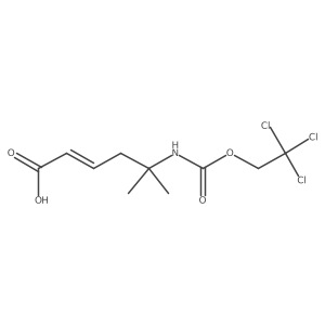 (2E)-5-Methyl-5-[[(2,2,2-trichloroethoxy)carbonyl]amino]-2-hexenoic acid结构式