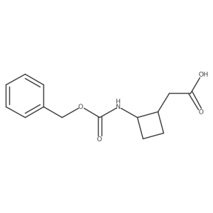 rac-2-[(1R,2R)-2-{[(benzyloxy)carbonyl]amino}cyclobutyl]acetic acid Structure