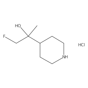 1-Fluoro-2-(piperidin-4-yl)propan-2-ol hydrochloride结构式