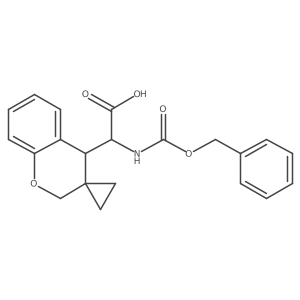 (2S)-2-(benzyloxycarbonylamino)-2-spiro[chromane-3,1'-cyclopropane]-4-yl-acetic acid Structure