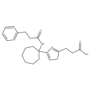 3-[3-(1-{[(Benzyloxy)carbonyl]amino}cycloheptyl)-1,2,4-oxadiazol-5-yl]propanoic acid Structure