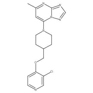 3-Chloro-4-[(1-{5-methyl-[1,2,4]triazolo[1,5-a]pyrimidin-7-yl}piperidin-4-yl)methoxy]pyridine Structure
