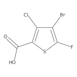 O=C(O)c1sc(F)c(Br)c1Cl结构式