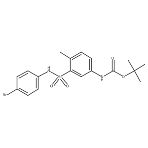 tert-butyl N-{3-[(4-bromophenyl)sulfamoyl]-4-methylphenyl}carbamate结构式