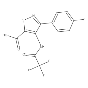 3-(4-Fluorophenyl)-4-(2,2,2-trifluoroacetamido)-1,2-thiazole-5-carboxylic acid结构式