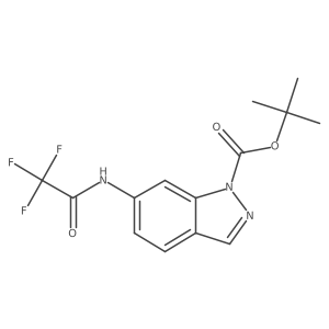tert-butyl 6-(2,2,2-trifluoroacetamido)-1H-indazole-1-carboxylate结构式