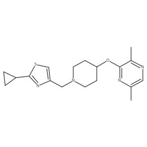 3-({1-[(2-Cyclopropyl-1,3-thiazol-4-yl)methyl]piperidin-4-yl}oxy)-2,5-dimethylpyrazine Structure