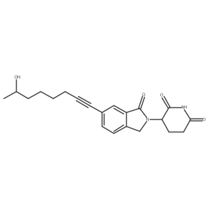 3-[6-(7-Hydroxyoct-1-ynyl)-1-oxo-isoindolin-2-yl]piperidine-2,6-dione结构式