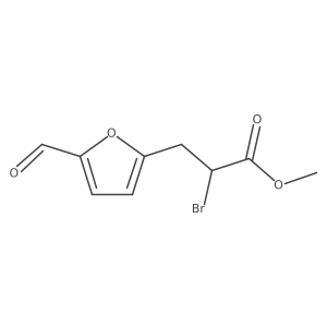 Methyl I+/--bromo-5-formyl-2-furanpropanoate Structure
