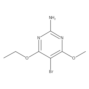 5-Bromo-4-ethoxy-6-methoxypyrimidin-2-amine结构式