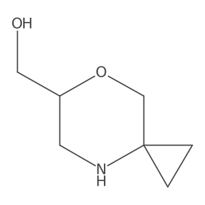 (6S)-(7-Oxa-4-azaspiro[2.5]octan-6-YL)methanol结构式