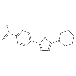 1-[5-(4-Nitrophenyl)-1,3,4-oxadiazol-2-yl]piperidine结构式