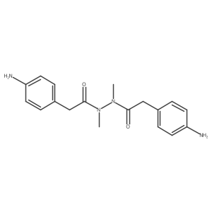 2-(4-aminophenyl)-N'-[(4-aminophenyl)acetyl]-N,N'-dimethylacetohydrazide Structure