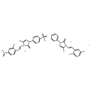 Chromate(2-), (4-((5-chloro-2-hydroxyphenyl)azo)-2,4-dihydro-5-methyl-2-phenyl-3H-pyrazol-3-onato(2-))(4-(4,5-dihydro-4-((2-hydroxy-4-nitrophenyl)azo)-3-methyl-5-oxo-1H-pyrazol-1-yl)benzenesulfonato(3-))-, disodium Structure