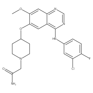 4-[[4-[(3-Chloro-4-fluorophenyl)amino]-7-methoxy-6-quinazolinyl]oxy]-1-piperidineacetamide Structure