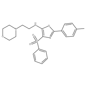 N-(2-morpholinoethyl)-4-(phenylsulfonyl)-2-(p-tolyl)oxazol-5-amine结构式