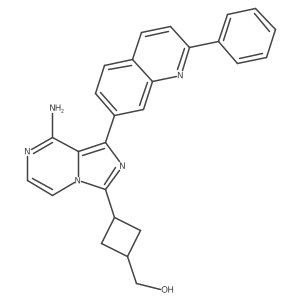 (3-[8-Amino-1-(2-phenylquinolin-7-yl)-imidazo[1,5-a]pyrazin-3-yl]-cyclobutyl)-methanol结构式