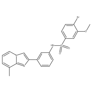 4-bromo-3-methoxy-N-(3-{8-methylimidazo[1,2-a]pyridin-2-yl}phenyl)benzene-1-sulfonamide Structure