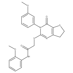 N-(2-methoxyphenyl)-2-((3-(3-methoxyphenyl)-4-oxo-3,4,6,7-tetrahydrothieno[3,2-d]pyrimidin-2-yl)thio)acetamide结构式