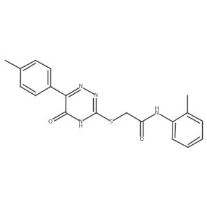 N-(2-methylphenyl)-2-{[6-(4-methylphenyl)-5-oxo-4,5-dihydro-1,2,4-triazin-3-yl]sulfanyl}acetamide Structure