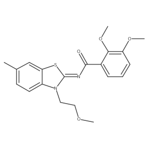 (E)-2,3-dimethoxy-N-(3-(2-methoxyethyl)-6-methylbenzo[d]thiazol-2(3H)-ylidene)benzamide Structure
