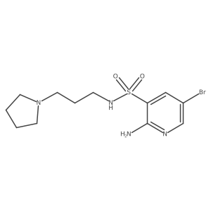 2-amino-5-bromo-N-[3-(1-pyrrolidinyl)propyl]-3-Pyridinesulfonamide Structure