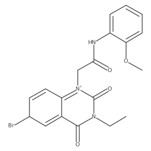 2-(6-bromo-3-ethyl-2,4-dioxo-6H-quinazolin-1-ium-1-yl)-N-(2-methoxyphenyl)acetamide Structure
