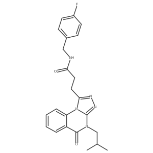 N-[(4-fluorophenyl)methyl]-3-[4-(2-methylpropyl)-5-oxo-4H,5H-[1,2,4]triazolo[4,3-a]quinazolin-1-yl]propanamide Structure